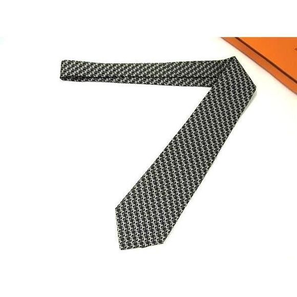 Hermes 100% Silk All-over Pattern Tie Business Men´s...
